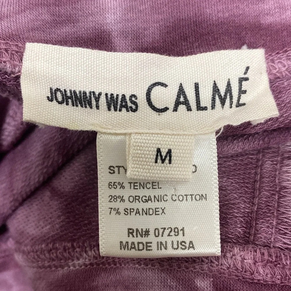 Johnny Was Calme Purple Tie Dye Casual Streetwear Athleisure Joggers Size M - Picture 10 of 14
